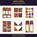Boo Crew Halloween Lunch Sack Journal Ephemera Kit – Digital PDF Download