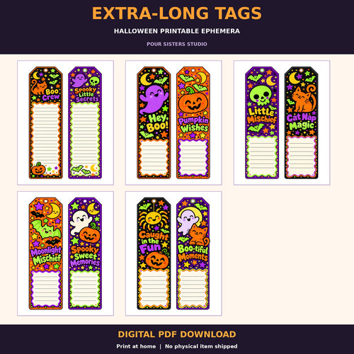 Boo Crew Halloween Lunch Sack Journal Ephemera Kit – Digital PDF Download