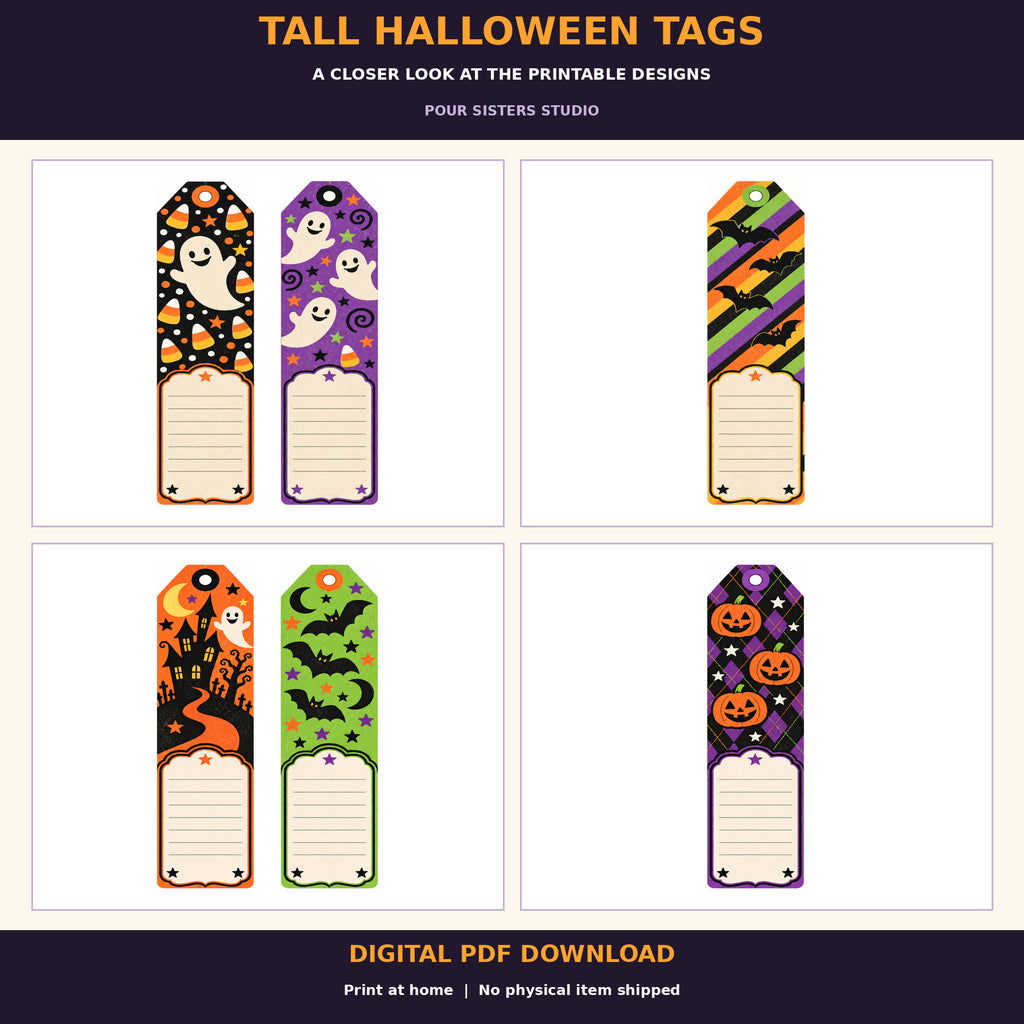 Halloween Lunch Sack Journal Ephemera Kit - Digital PDF Download