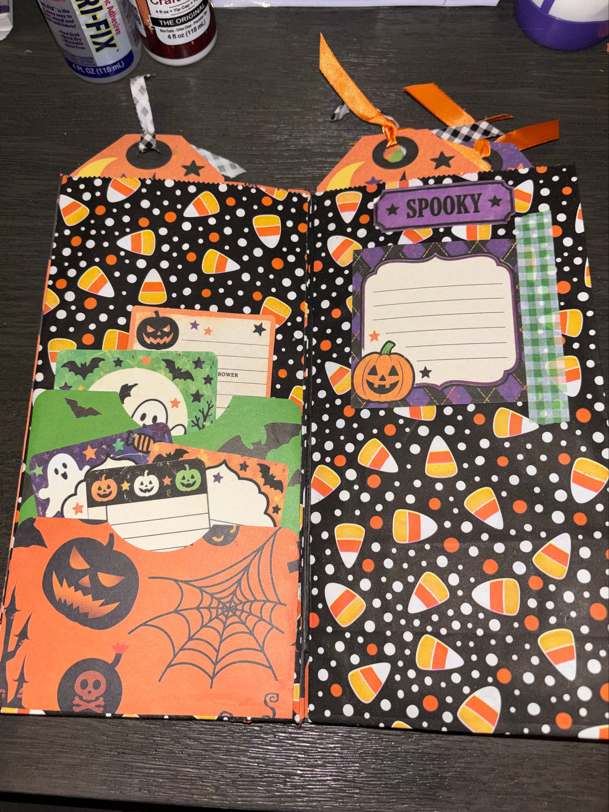 Candy Corn Halloween Lunch-Sack Junk Journal