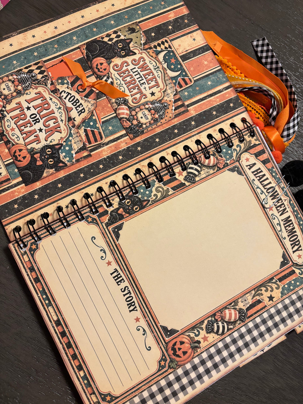 No Tricks, Just Spooky Treats Handmade Halloween Junk Journal