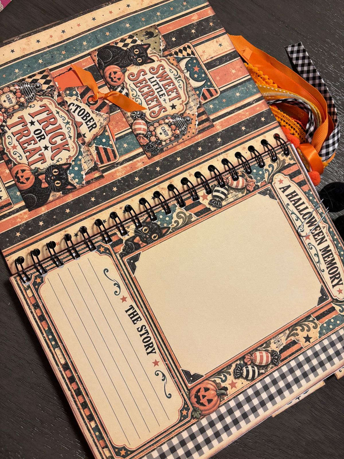 No Tricks, Just Spooky Treats Handmade Halloween Junk Journal
