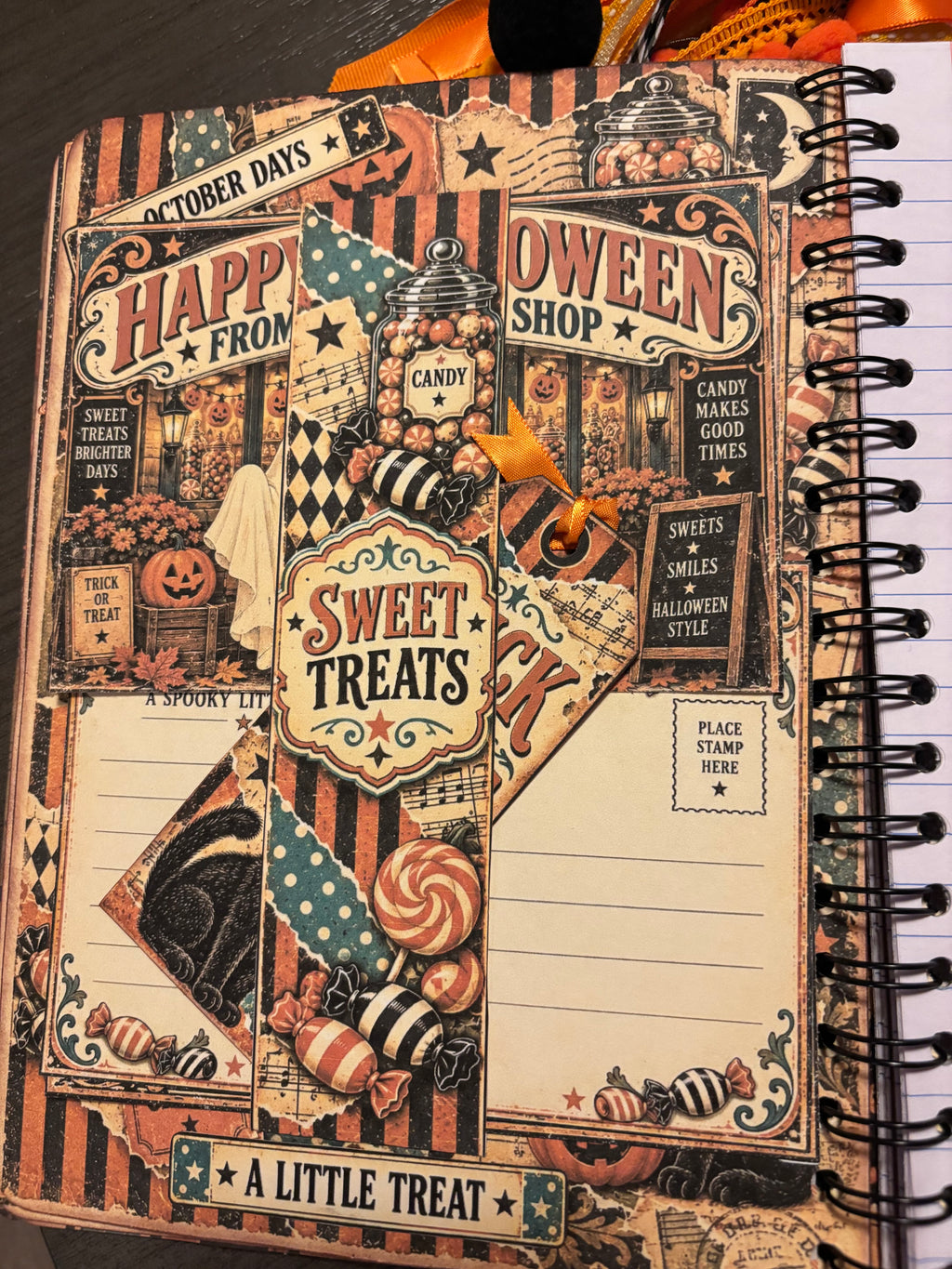 No Tricks, Just Spooky Treats Handmade Halloween Junk Journal