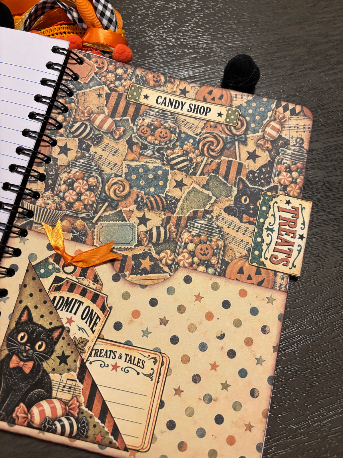 No Tricks, Just Spooky Treats Handmade Halloween Junk Journal